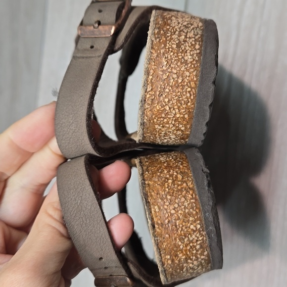 Birkenstock Girl Milano Kids Brown Sandals Slide Flats Shoes Sz 33/2 Narrow - Picture 5 of 10